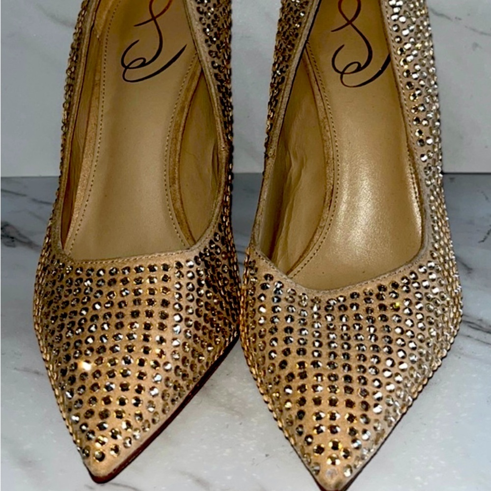 Sam Edelman Antonia glitz pump crystal heels sz 8.5.  (P10)